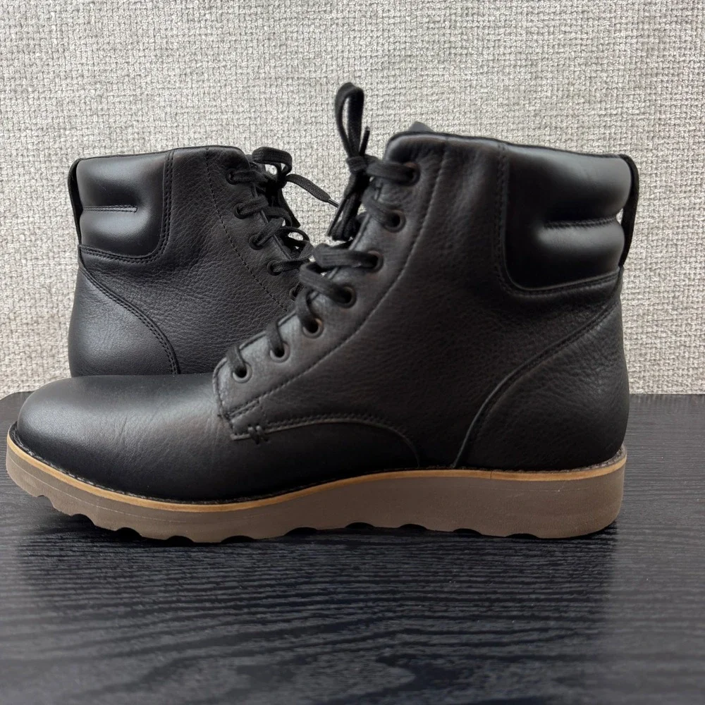 Cole Haan Grand Woodbury Men's 10.5 Waterproof Hiking Boots Black Leather C39293